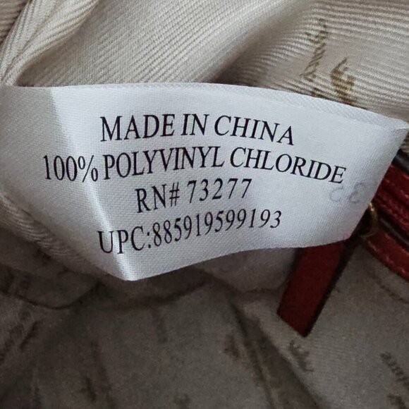 Juicy Couture Style 600 Vegan Leather Red Handbag - Picture 14 of 16